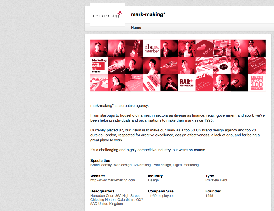mark-making* LinkedIn page