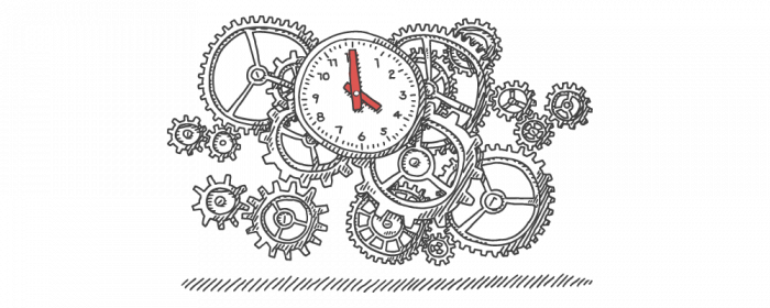 cogs and clock illustration