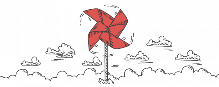 illustration of a paper windmill