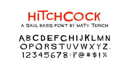 a Saul Bass font